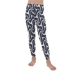 Soft Pattern Repeat Monochrome Kids  Lightweight Velour Leggings by Ravend