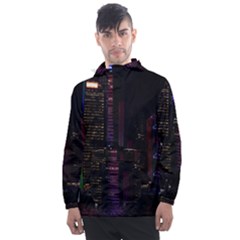 Hong Kong China Asia Skyscraper Men s Front Pocket Pullover Windbreaker by Amaryn4rt