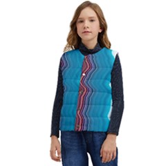 Line Vertical Lines Color Lines Kid s Button Up Puffer Vest	 by Pakjumat