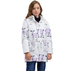 Cute Deers  Kids  Hooded Longline Puffer Jacket by ConteMonfrey