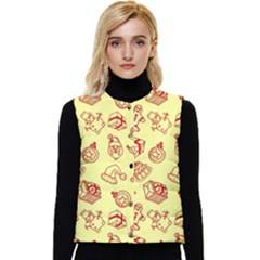 Bw Christmas Icons   Women s Button Up Puffer Vest by ConteMonfrey