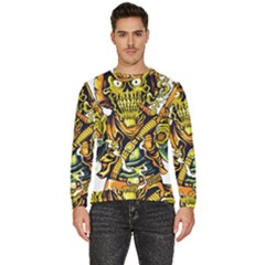 Cowboy Skeleton With Gun Illustration Men s Fleece Sweatshirt by Sarkoni