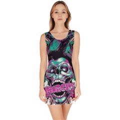 Anarchy Skull And Birds Bodycon Dress by Sarkoni