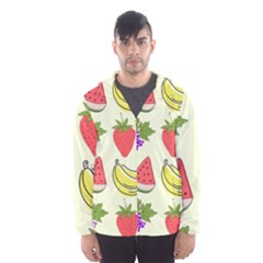 Fruits Pattern Background Food Men s Hooded Windbreaker by Apen