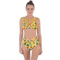 Fruits Fresh Sweet Pattern Bandaged Up Bikini Set  by Ravend