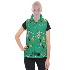 Adventure Time The Legend Of Zelda Women s Button Up Vest by Sarkoni