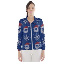 Santa Clauses Wallpaper Women s Windbreaker by artworkshop