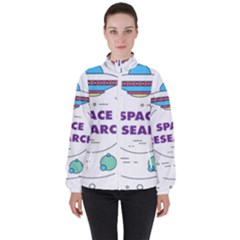 Unidentified Flying Object Ufo Space Outer Women s High Neck Windbreaker by Sarkoni