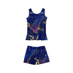 Trippy Kit Rick And Morty Galaxy Pink Floyd Kids  Boyleg Swimsuit by Bedest
