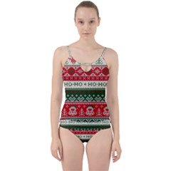Ugly Sweater Merry Christmas  Cut Out Top Tankini Set by artworkshop