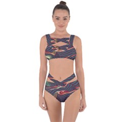 Dessert Storm Wave  pattern  Bandaged Up Bikini Set  by coffeus