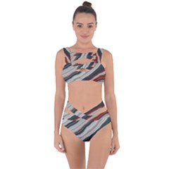 Dessert Road  pattern  All Over Print Design Bandaged Up Bikini Set  by coffeus