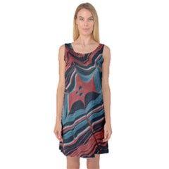 Dessert Land  pattern  All Over Print Design Sleeveless Satin Nightdress by coffeus