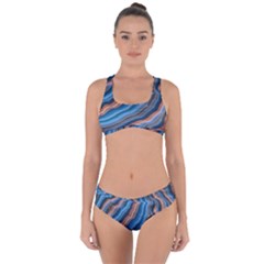 Dessert Waves  pattern  All Over Print Design Criss Cross Bikini Set by coffeus