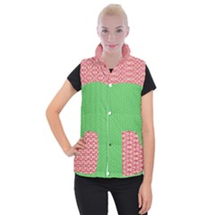  Spooky Pink Green Halloween  Women s Button Up Vest by ConteMonfrey
