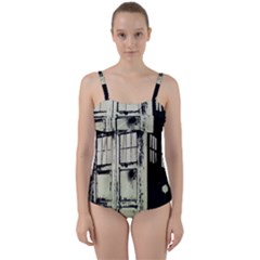 Doctor Who Tardis Twist Front Tankini Set by Cendanart