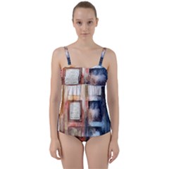 Tardis Doctor Who Twist Front Tankini Set by Cendanart