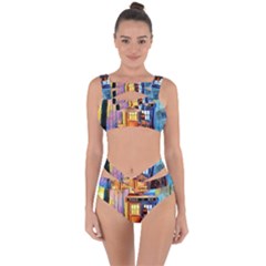 Tardis Doctor Who Paint Painting Bandaged Up Bikini Set  by Cendanart