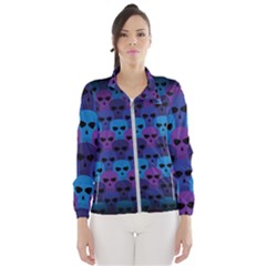 Skull Pattern Wallpaper Women s Windbreaker by Ket1n9