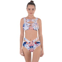 Independence Day United States Of America Bandaged Up Bikini Set  by Ket1n9