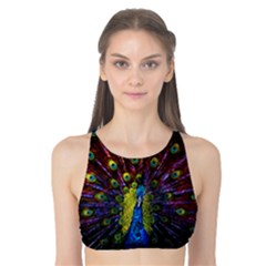 Beautiful Peacock Feather Tank Bikini Top by Ket1n9