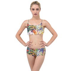 Multicolor Anime Colors Colorful Layered Top Bikini Set by Ket1n9