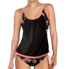 Dark Floral Purple Floral Tankini Set by CoolDesigns