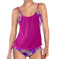 Magenta Jungle Purple Floral Tankini Set by CoolDesigns