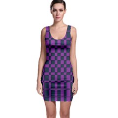 Purple Blue Geometric Pattern Bodycon Dress by CoolDesigns