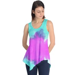 Aqua & Pink Tie Dye Tunic Top by CoolDesigns
