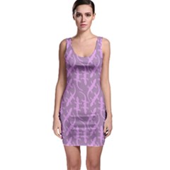 Purple Tone Cute Gecko Shape Pattern Bodycon Dress by CoolDesigns