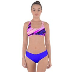 Pink Abstract Criss Cross Bikini Set by CoolDesigns