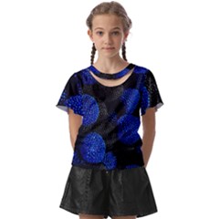 Raspberry One Edge Kids  Front Cut T-shirt by Cemarart