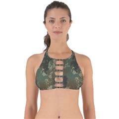 Camouflage Splatters Background Perfectly Cut Out Bikini Top by Grandong