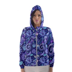 Patterns, Doodles, Pattern, Colorful, Textu Women s Hooded Windbreaker by nateshop