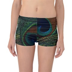 Peacock Feathers, Feathers, Peacock Nice Boyleg Bikini Bottoms by nateshop