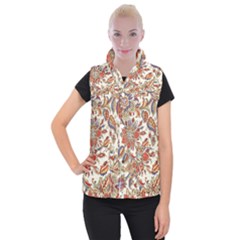 Retro Paisley Patterns, Floral Patterns, Background Women s Button Up Vest by nateshop