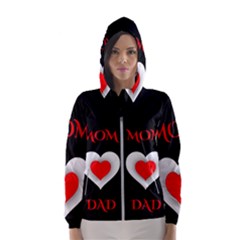 Mom And Dad, Father, Feeling, I Love You, Love Women s Hooded Windbreaker by nateshop