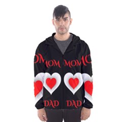 Mom And Dad, Father, Feeling, I Love You, Love Men s Hooded Windbreaker by nateshop