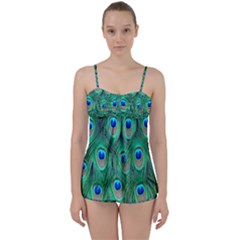 Feather, Bird, Pattern, Peacock, Texture Babydoll Tankini Set by nateshop