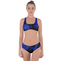 Berry, One,berry Blue Black Criss Cross Bikini Set by nateshop