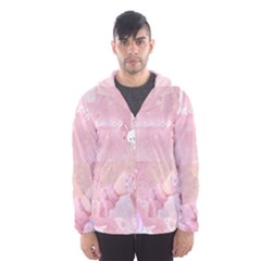 Pink Aesthetic, Clouds, Cute, Glitter, Hello Kitty, Pastel, Soft Men s Hooded Windbreaker by nateshop