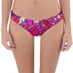 Pink Glitter, Cute, Girly, Glitter, Pink, Purple, Sparkle Reversible Hipster Bikini Bottoms by nateshop