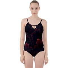 Amoled Red N Black Cut Out Top Tankini Set by nateshop