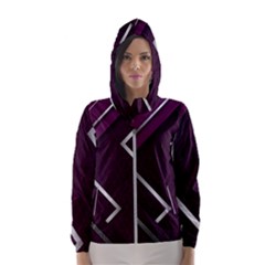 Purple Abstract Background, Luxury Purple Background Women s Hooded Windbreaker by nateshop