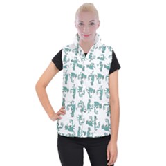 Creepy Monster Bird Drawing Motif Pattern Women s Button Up Vest by dflcprintsclothing