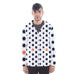 Honeycomb Hexagon Pattern Abstract Men s Hooded Windbreaker by Grandong