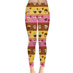 Cupcakes Pattern Leggings  by Valentinaart