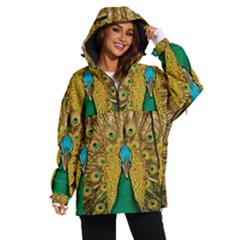 Peacock Feather Bird Peafowl Women s Ski And Snowboard Jacket by Cemarart