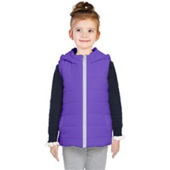 Ultra Violet Purple Kids  Hooded Puffer Vest by bruzer